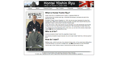 Desktop Screenshot of hontaiyoshinryu.co.uk