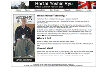 Tablet Screenshot of hontaiyoshinryu.co.uk